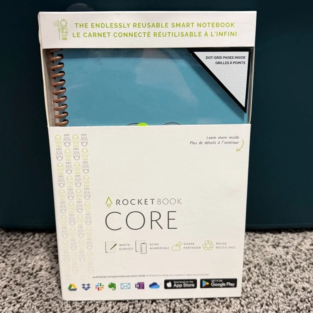 Rocketbook Core Reusable Smart‎ Notebook Dot Grid Cloud Connected Notebook New